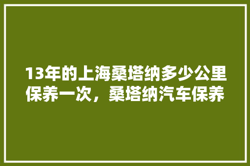 13年的上海桑塔纳多少公里保养一次，桑塔纳汽车保养多久一次比较好。