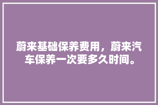 蔚来基础保养费用，蔚来汽车保养一次要多久时间。  第1张 蔚来基础保养费用，蔚来汽车保养一次要多久时间。 汽车评测