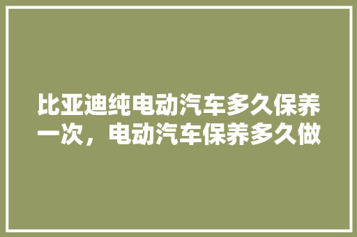 比亚迪纯电动汽车多久保养一次，电动汽车保养多久做一次比较好。  第1张 比亚迪纯电动汽车多久保养一次，电动汽车保养多久做一次比较好。 二手车