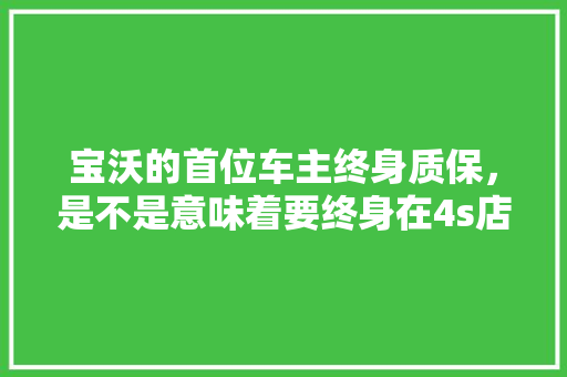 宝沃的首位车主终身质保，是不是意味着要终身在4s店进行保养维护修，宝沃汽车多久做一次保养比较好。  第1张 宝沃的首位车主终身质保，是不是意味着要终身在4s店进行保养维护修，宝沃汽车多久做一次保养比较好。 电车维修