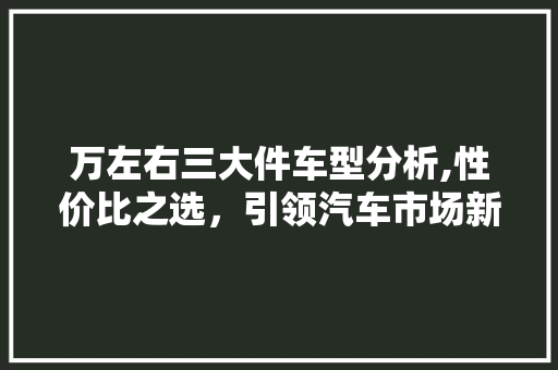 万左右三大件车型分析,性价比之选，引领汽车市场新潮流