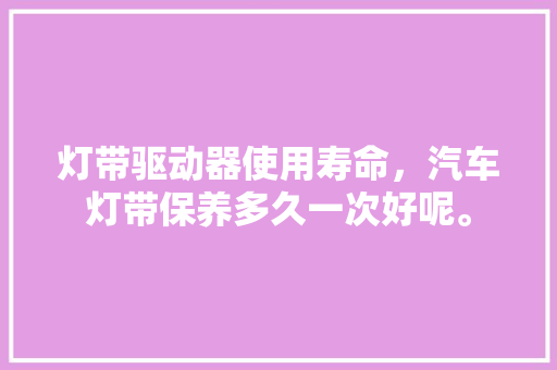 灯带驱动器使用寿命，汽车灯带保养多久一次好呢。  第1张 灯带驱动器使用寿命，汽车灯带保养多久一次好呢。 汽车评测