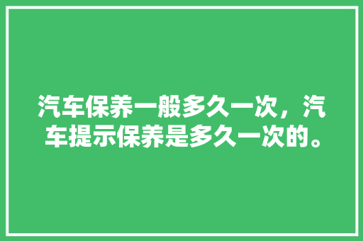 汽车保养一般多久一次，汽车提示保养是多久一次的。