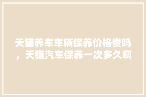天猫养车车辆保养价格贵吗，天猫汽车保养一次多久啊多少钱。