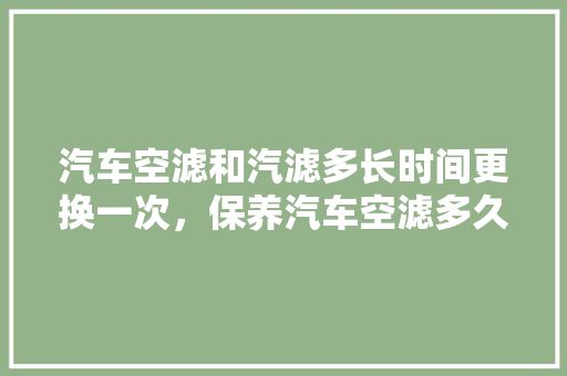 汽车空滤和汽滤多长时间更换一次，保养汽车空滤多久换一次比较好。  第1张 汽车空滤和汽滤多长时间更换一次，保养汽车空滤多久换一次比较好。 新车