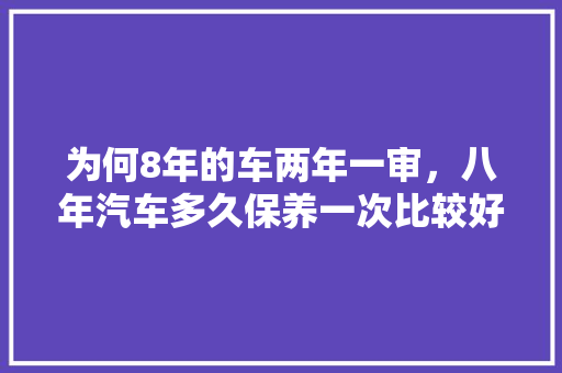 为何8年的车两年一审，八年汽车多久保养一次比较好。