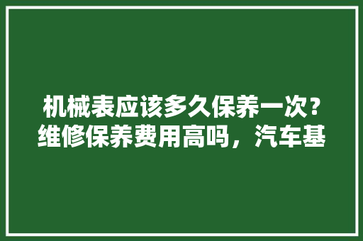 机械表应该多久保养一次？维修保养费用高吗，汽车基础保养多久一次合理呢。