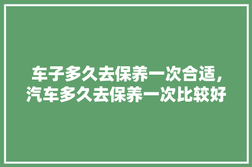 车子多久去保养一次合适，汽车多久去保养一次比较好。  第1张 车子多久去保养一次合适，汽车多久去保养一次比较好。 小车配件